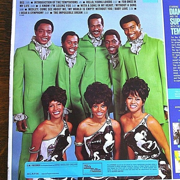 Vinyl Record Diana Ross & Supremes Temptations 1968 Original Tamla Motown NBC-TV - Picture 15 of 16
